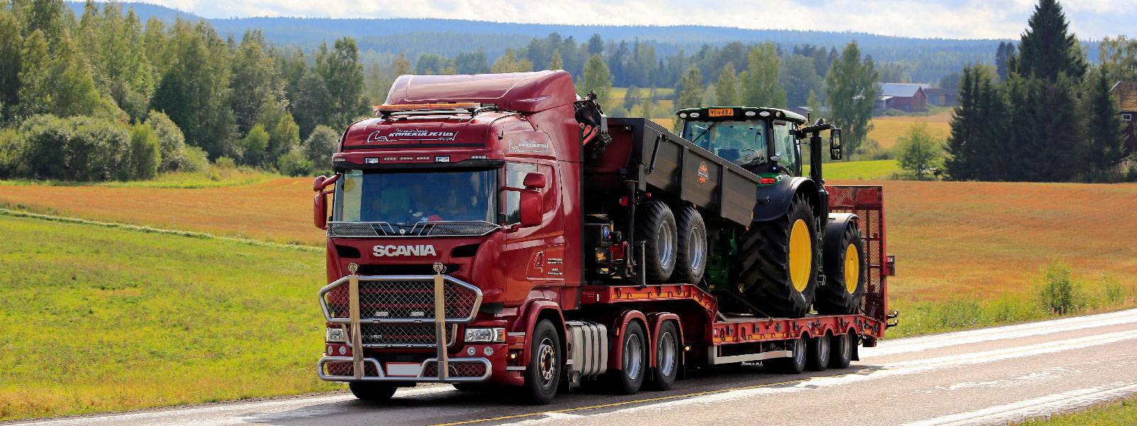Transport de matériel agricole-accueil